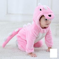 Grenouillère Dinosaure Rose Bébé