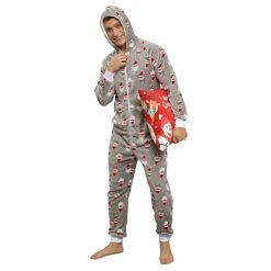 Grenouillère Grise Pere Noel Homme