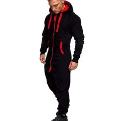 Grenouillère Homme Noir Et Rouge