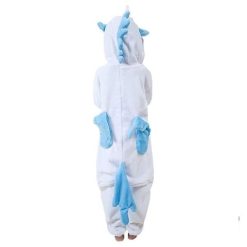 Grenouillère Licorne Blanc Et Bleu Fille