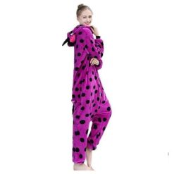Grenouillère Licorne Violet à Pois
