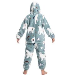 Grenouillère Pilou Ours Blanc Enfant